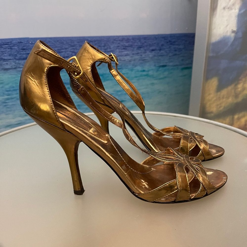 VINTAGE Runway, Dance Genuine Leather SOLE AND UPPER Shoes  BCBGMaxAzria Size 8